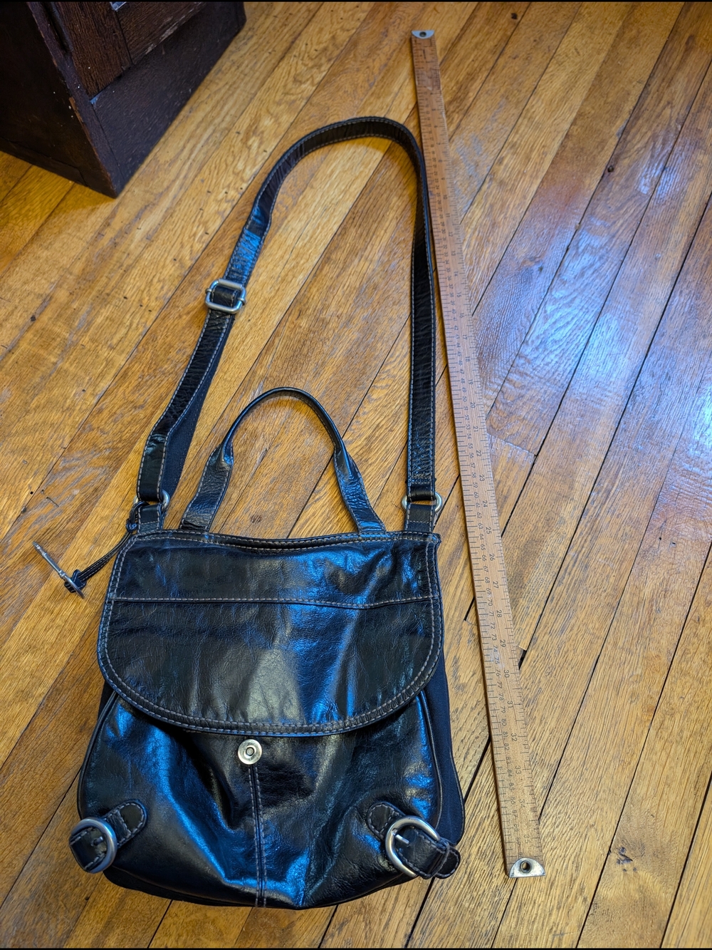 Vintage Fossil Brown Leather Crossbody Bag - Classic Everyday Carry